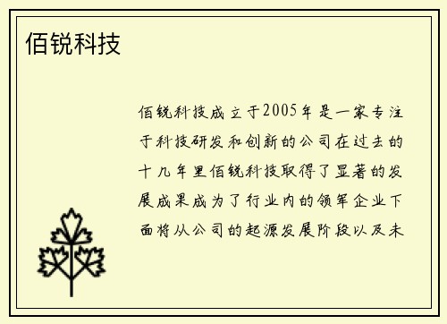 佰锐科技 佰锐科技